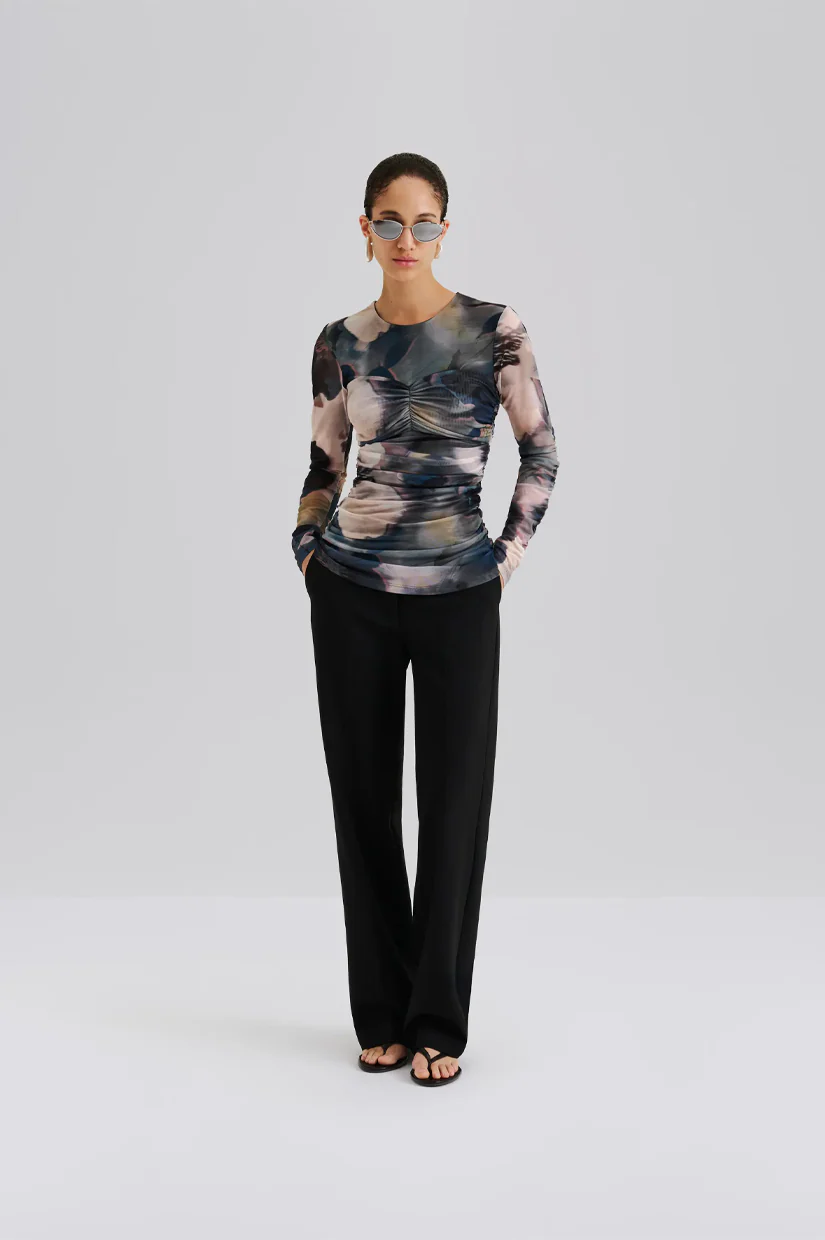 Malina Elionora Sheer Jersey Top - Dusty Poppy - Image 4