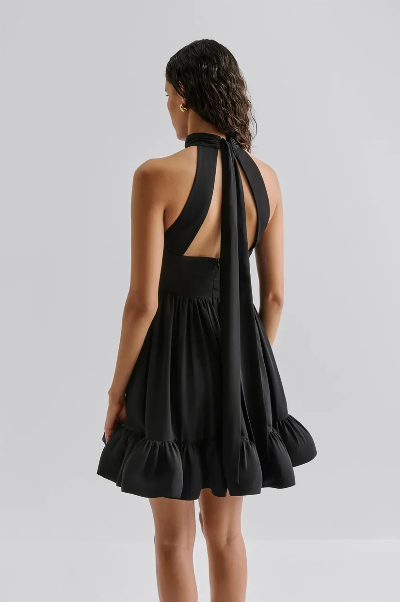 Malina Fern Mini Dress - Black - Image 3