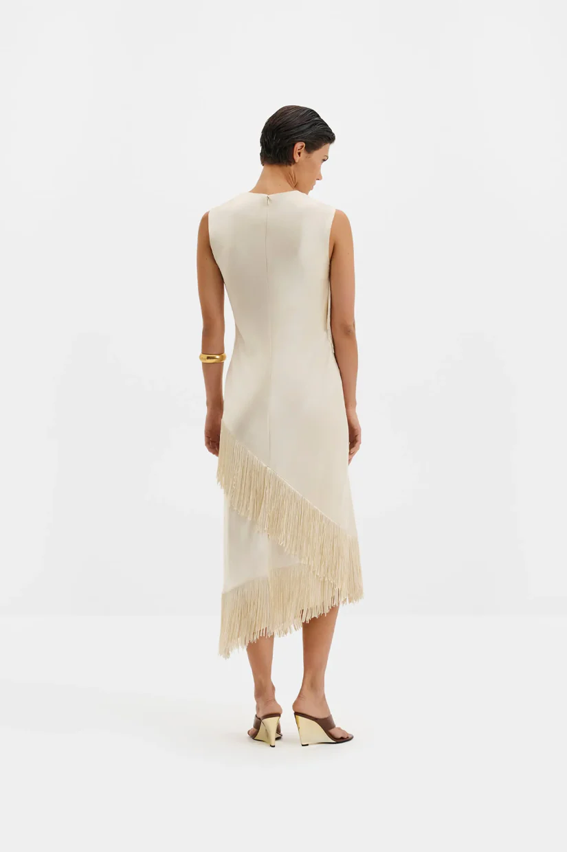 Malina Lovis Midi Dress - Pearl - Image 2