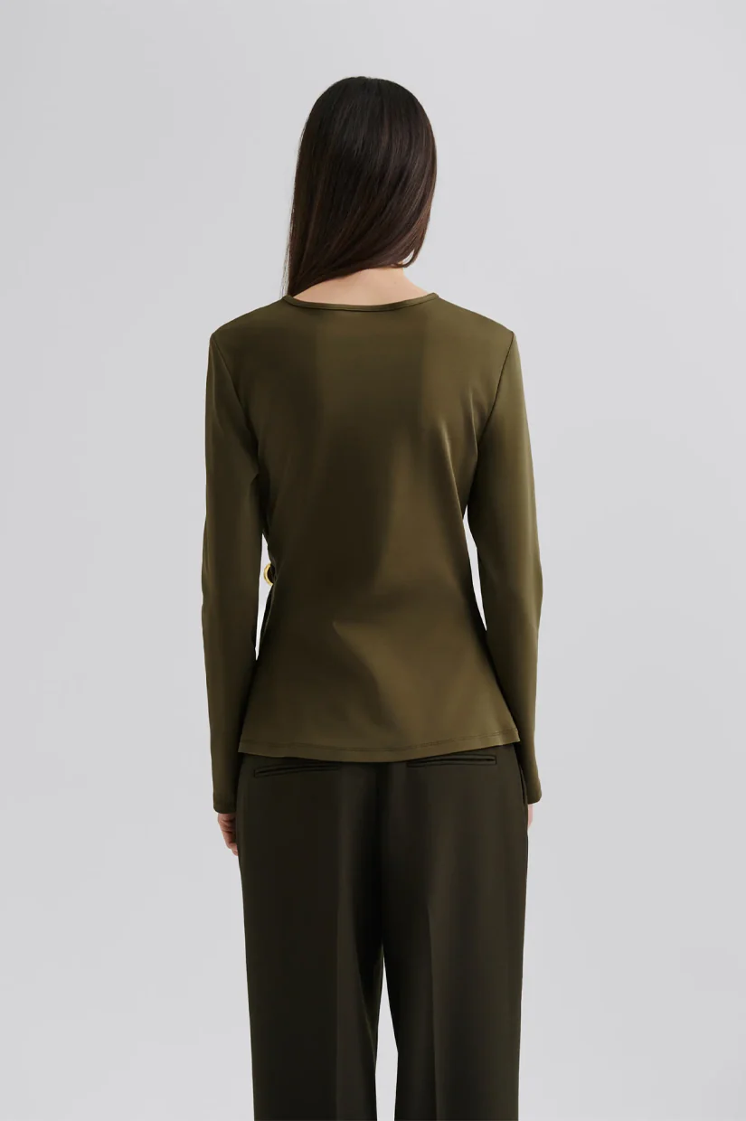 Malina Mailey Top - Olive - Image 3