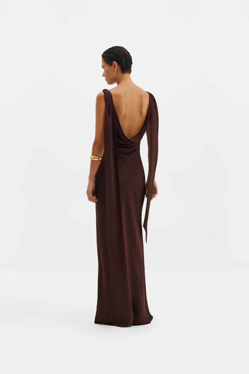 Malina Vida Maxi Dress - Espresso - Image 3