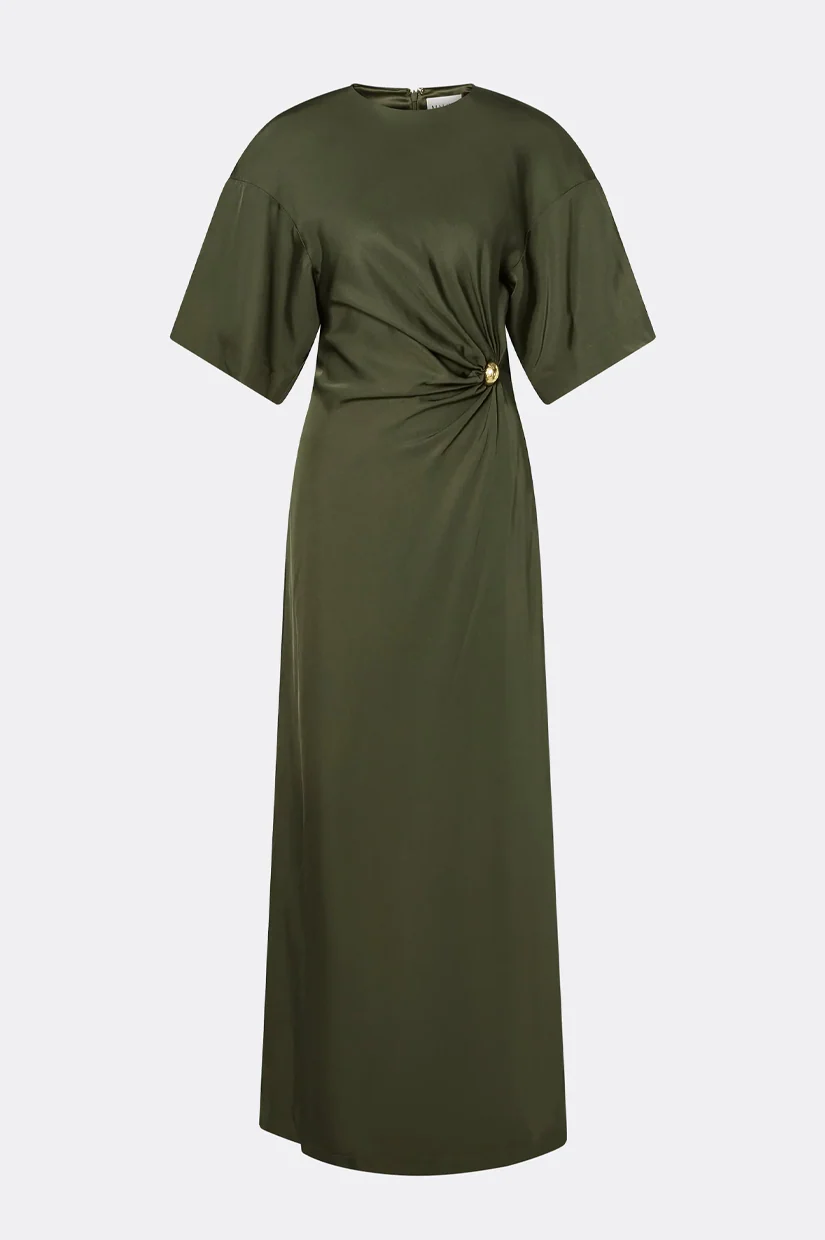 Malina Zilla Maxi Dress - Dusty Olive - Image 4