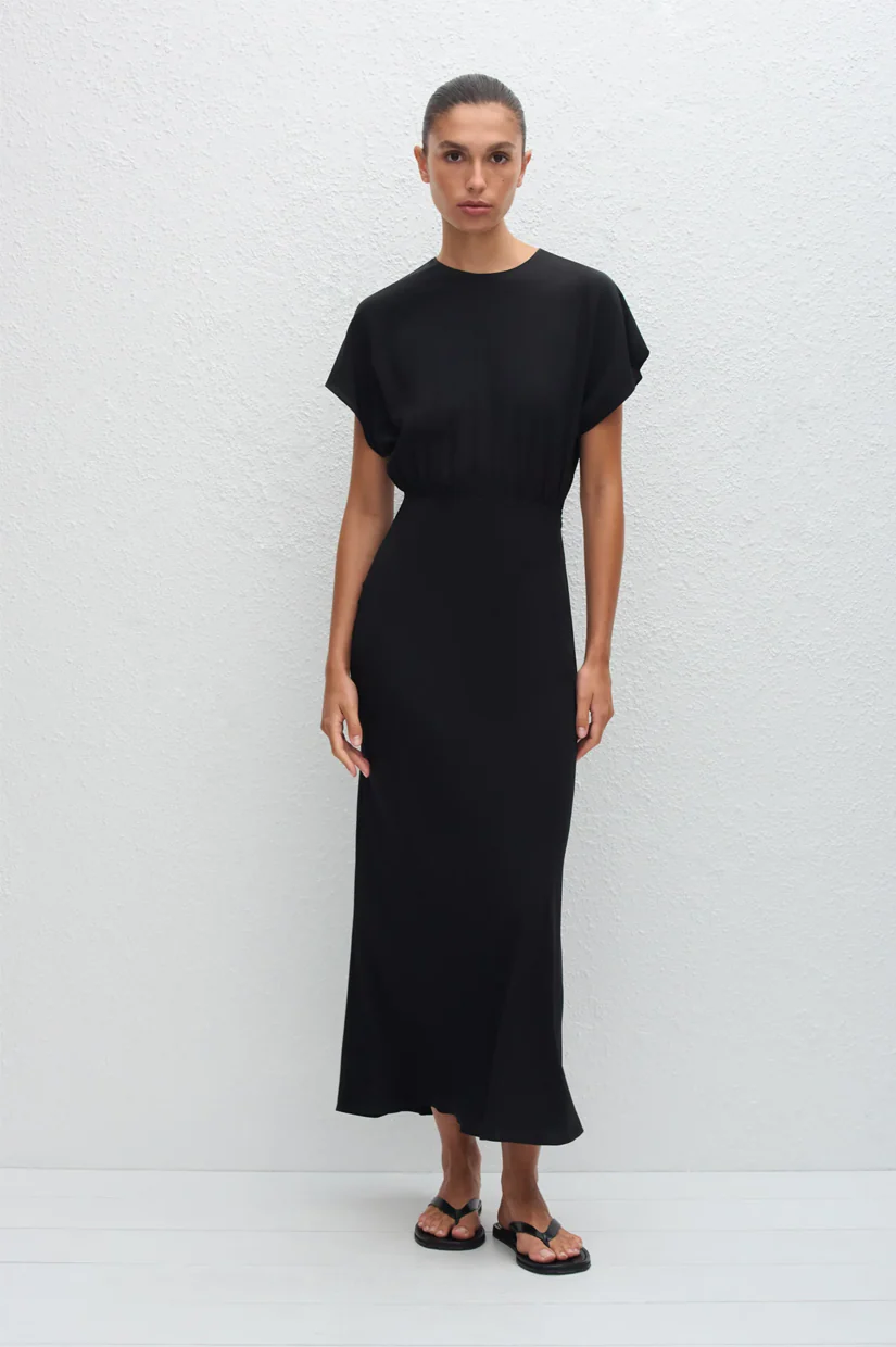 Matteau Bias Midi Tee Dress - Black - Image 3
