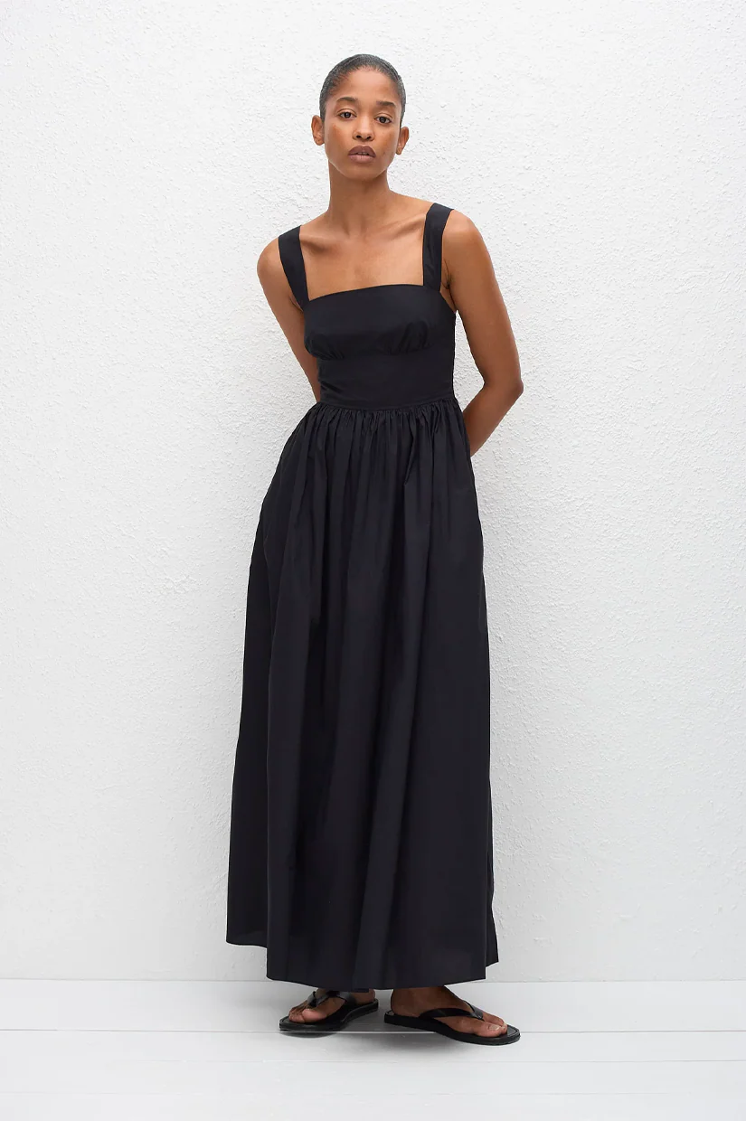 Matteau Crossback Midi Dress - Black