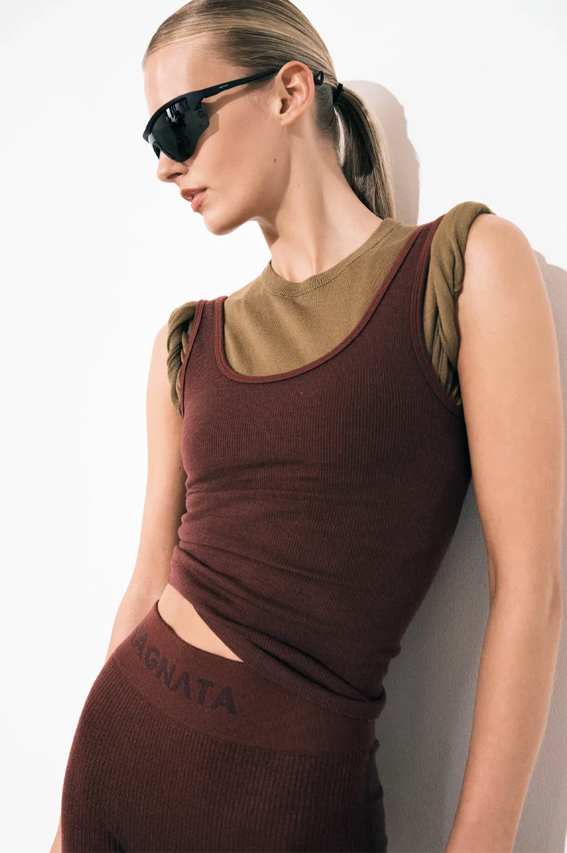Nagnata Avika Wool Tank - Mulberry - Image 4