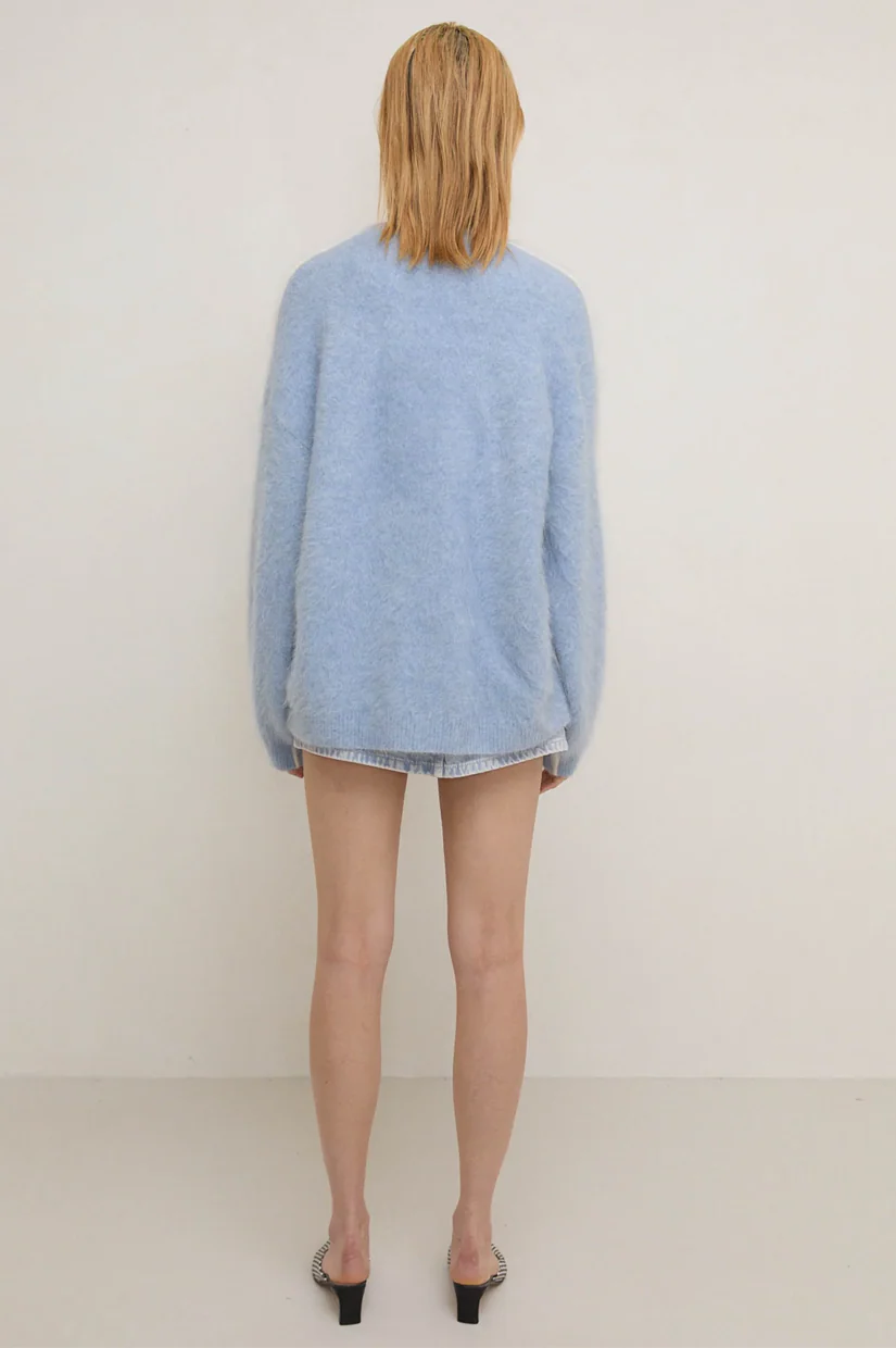 Nagnata Brushed Alpaca Sweater - Mist - Image 4
