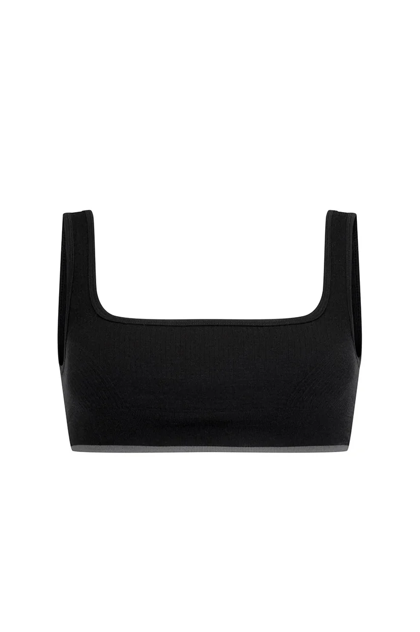Nagnata Classic Wool Bralet - Black - Image 4