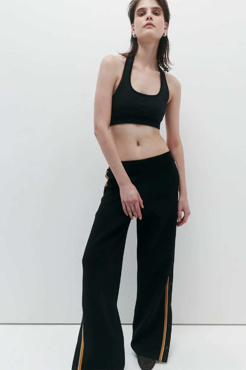 Nagnata Organic Side Snap Track Pant - Black
