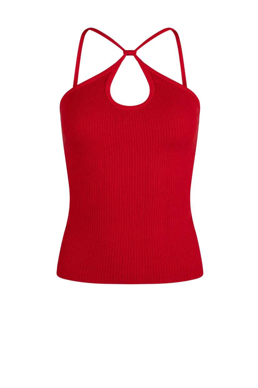 Nagnata Surya Wool Tank - Crimson - Image 2