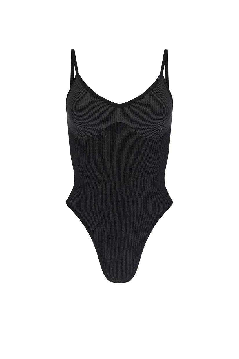 Nagnata Tri Wool Bodysuit - Obsidian - Image 4