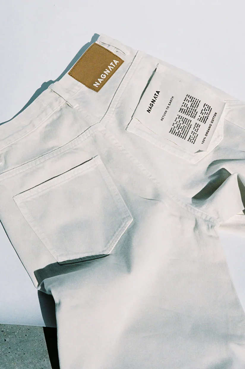 Nagnata Vegetable Dye Utility Jean - Bone White - Image 4