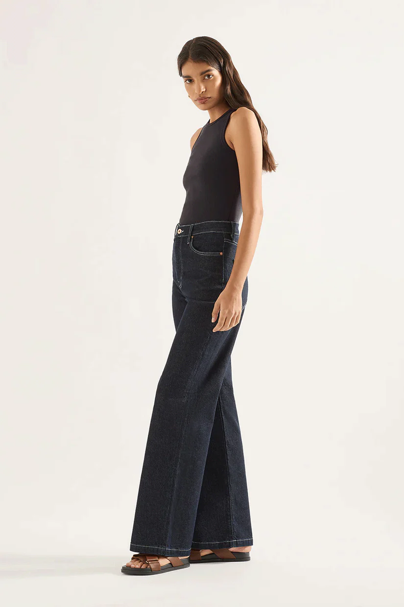 Outland Denim Ellie High Wide Leg Jean - Rinse - Image 2