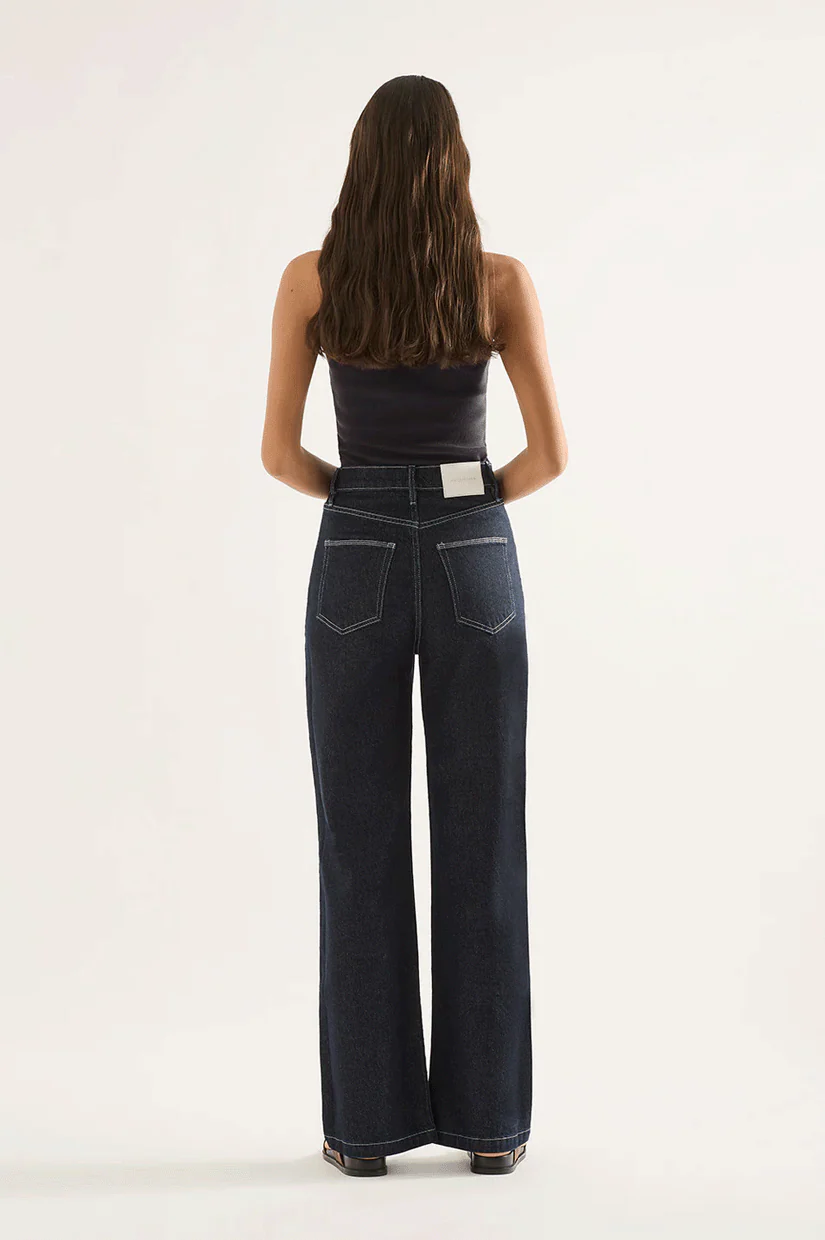 Outland Denim Ellie High Wide Leg Jean - Rinse - Image 3