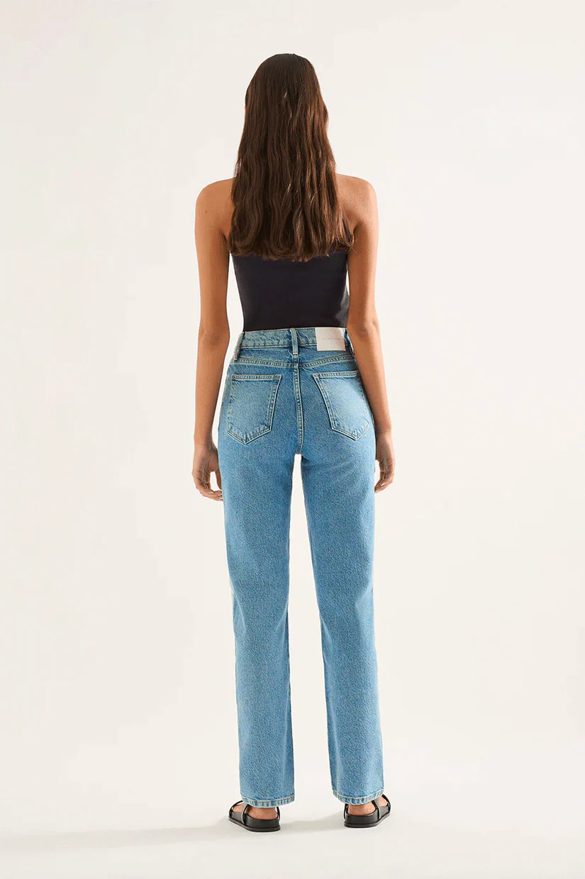 Outland Denim Zoe High Straight Jean - Cadence Blue - Image 3