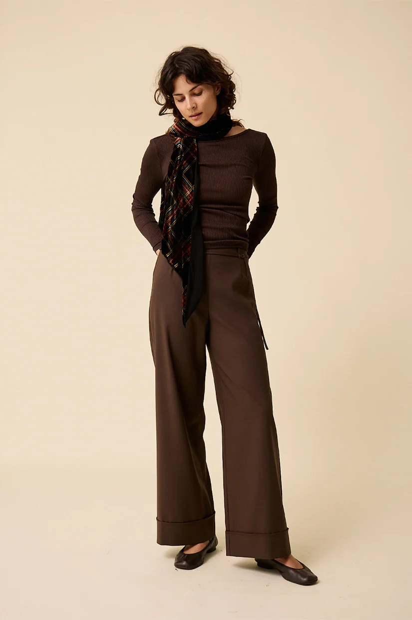 Penny Sage Ramona Trousers - Chocolate - Image 3