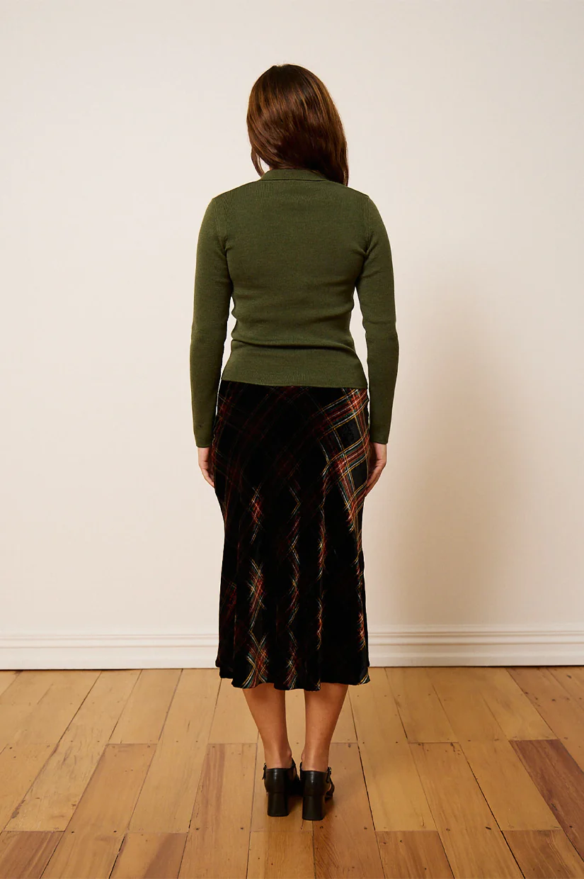 Penny Sage Rita Skirt - Tartan - Image 4