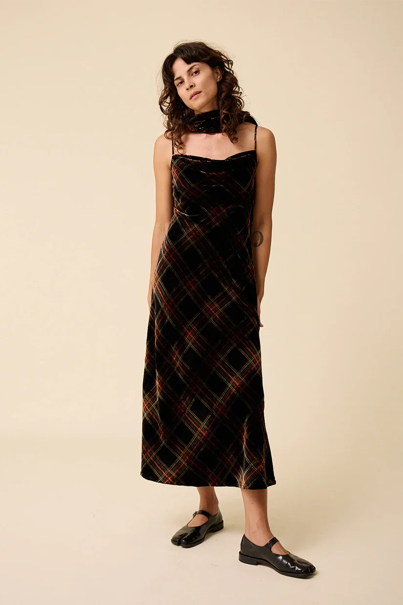 Penny Sage Valentine Dress - Tartan - Image 3