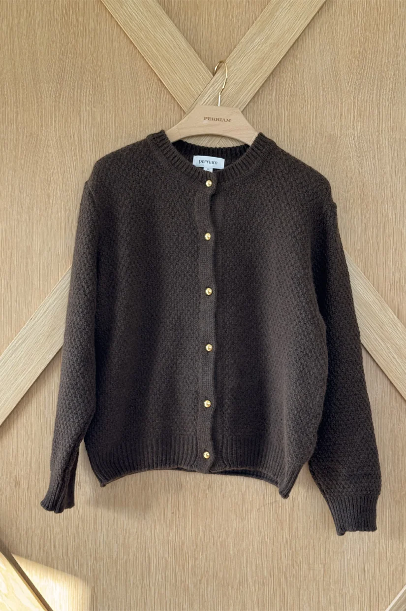 Perriam Glow Up Cardigan - Chocolate - Image 3