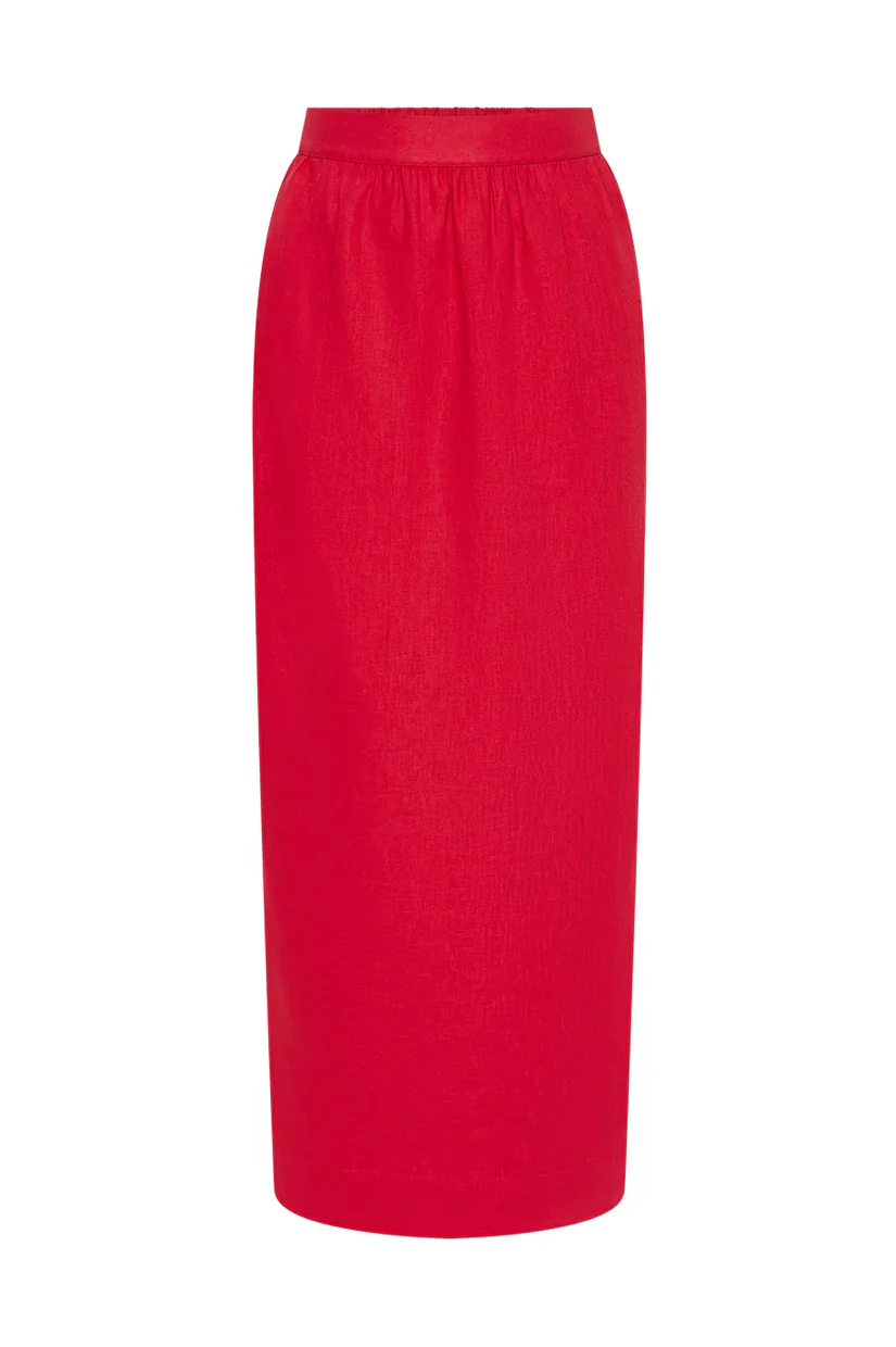 Posse Bonnie Pencil Skirt - Red - Image 3