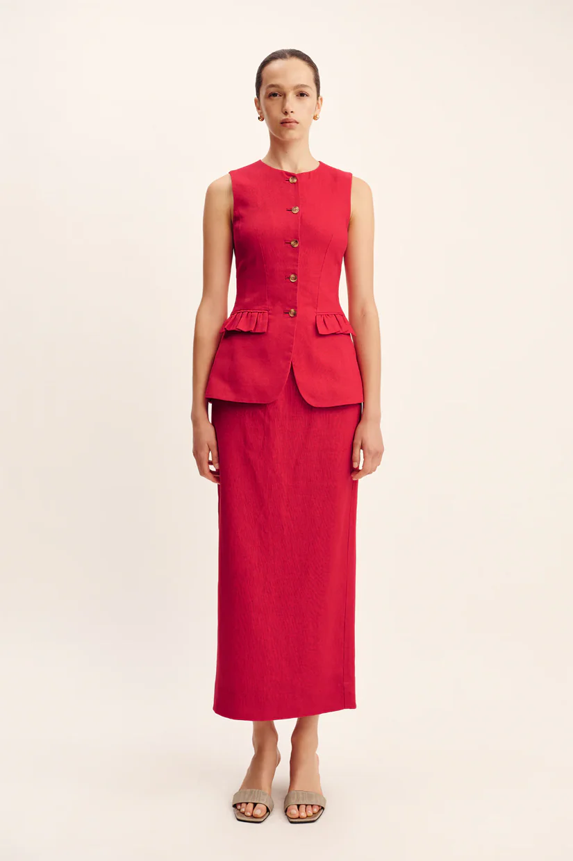 Posse Matilda Gilet - Red - Image 2
