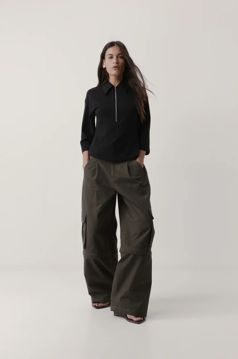 Rebe Convertible Cargo Trouser - Olive Brown