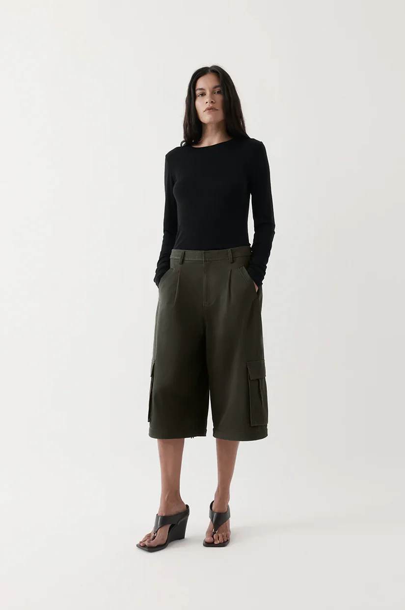 Rebe Convertible Cargo Trouser - Olive Brown - Image 4