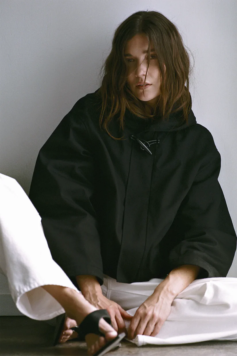 Rebe Cropped Cotton-Drill Jacket - Black