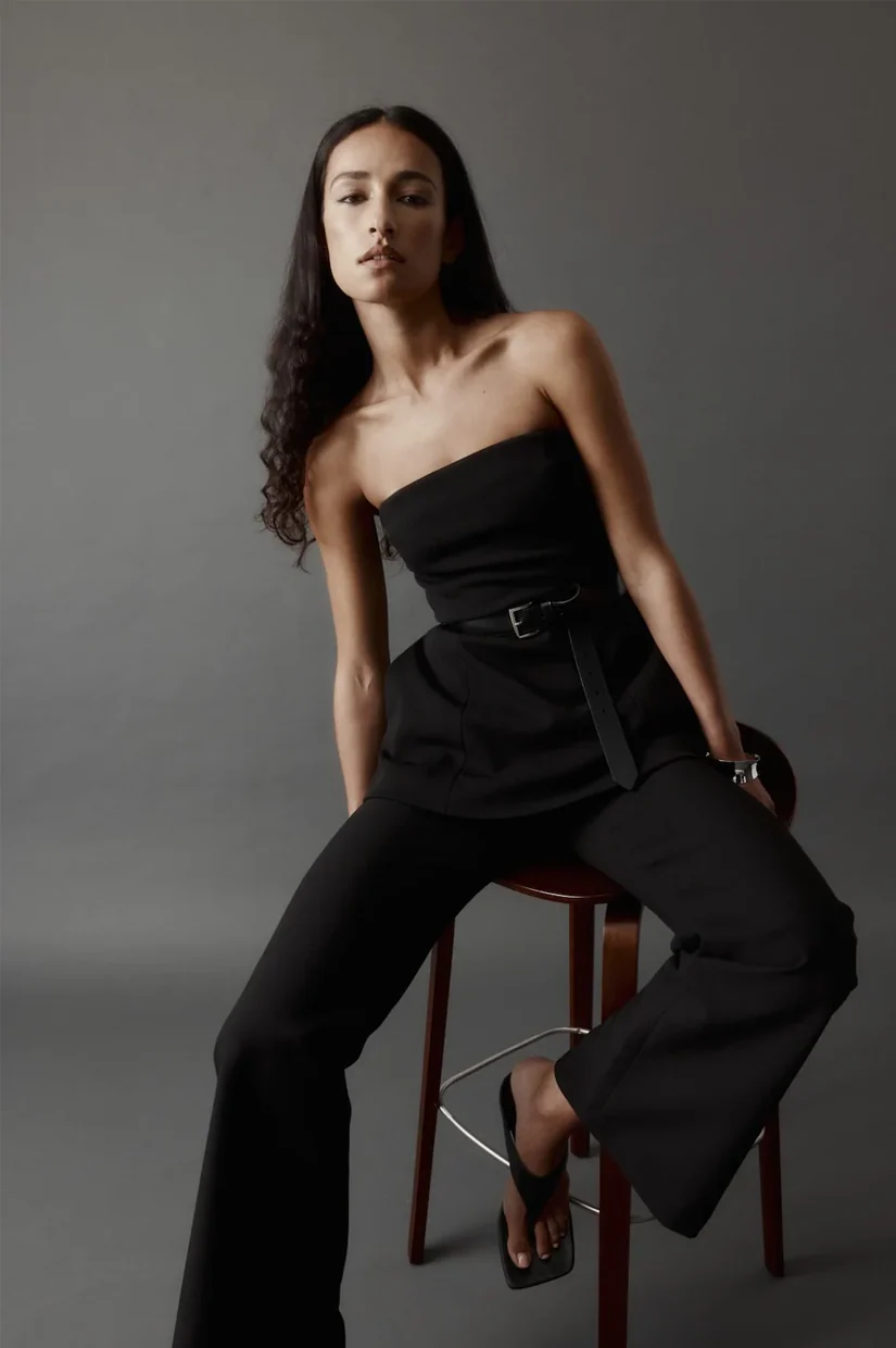 Rebe Emma Strapless Top - Black - Image 4