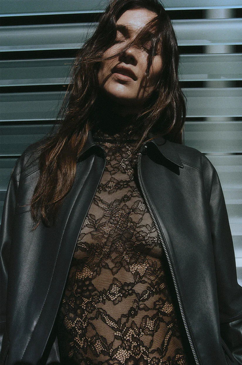 Rebe Lace Long Sleeve - Black - Image 2