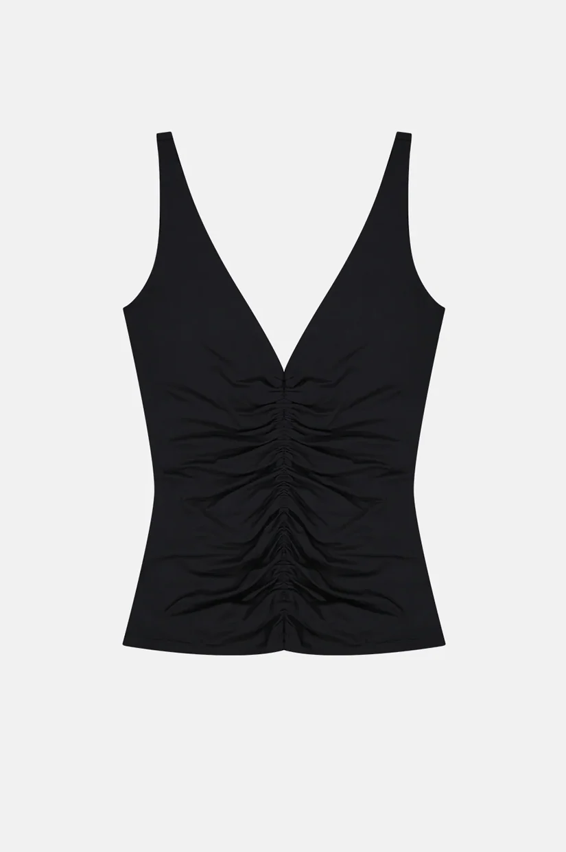 Rebe Ruched Top - Black - Image 3