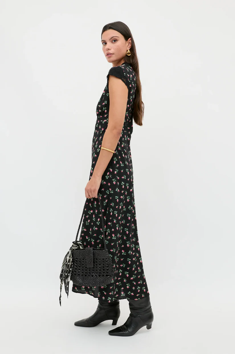 Rixo Amari Dress - Sienna Bud Black - Image 2