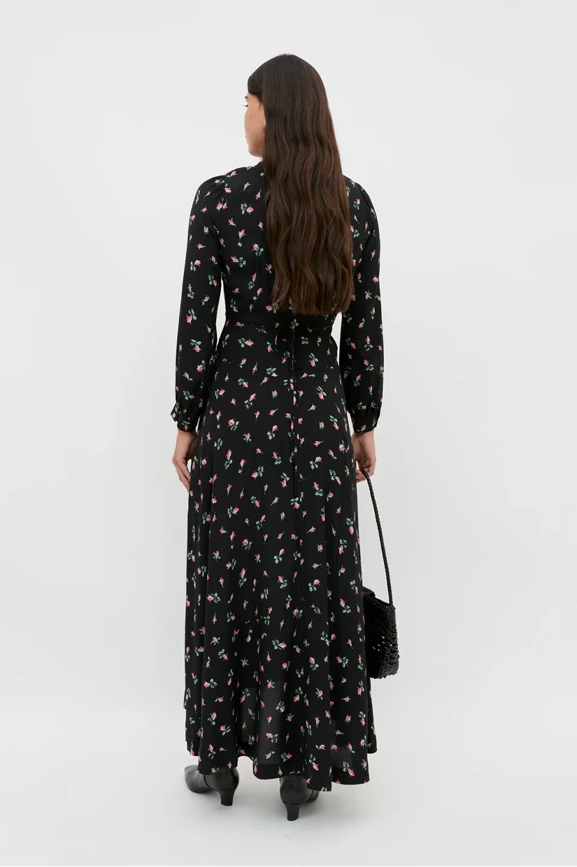 Rixo Avalyn Dress - Sienna Bud Black - Image 4
