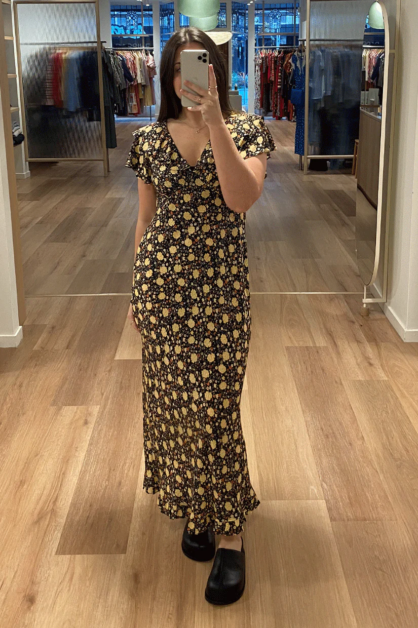 Rixo Bethea Dress - Eva Floral Yellow