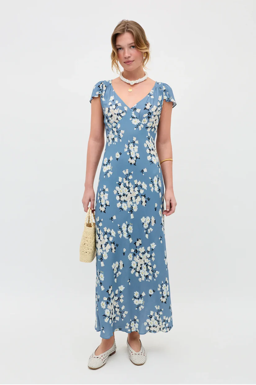 Rixo Cathy Dress - Amelia Boquet Blue - Image 2