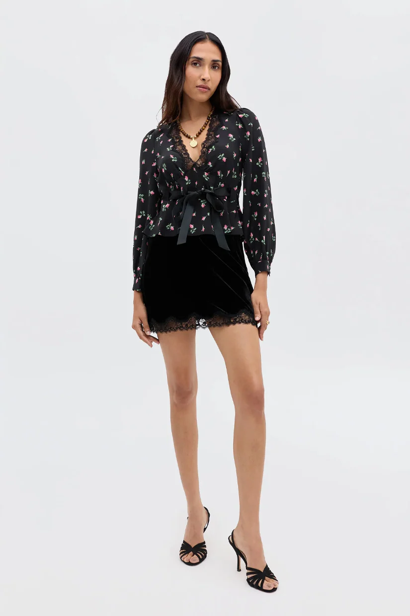 Rixo Charis Top - Sienna Bud Black - Image 2