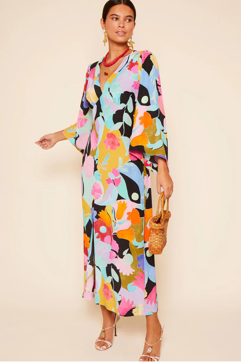 Rixo Dahlia Dress - Abstract Tulip Print - Image 3