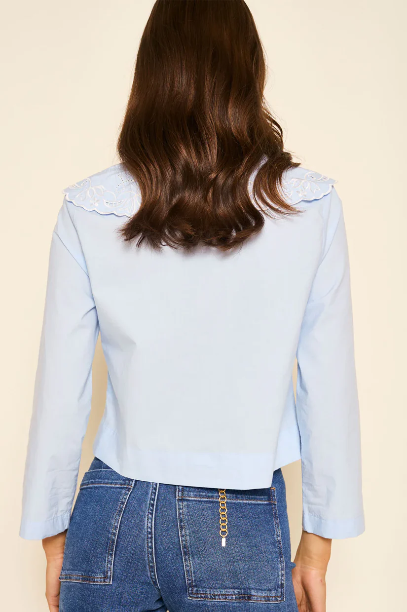 Rixo Elettrice Top - Sky Blue - Image 3
