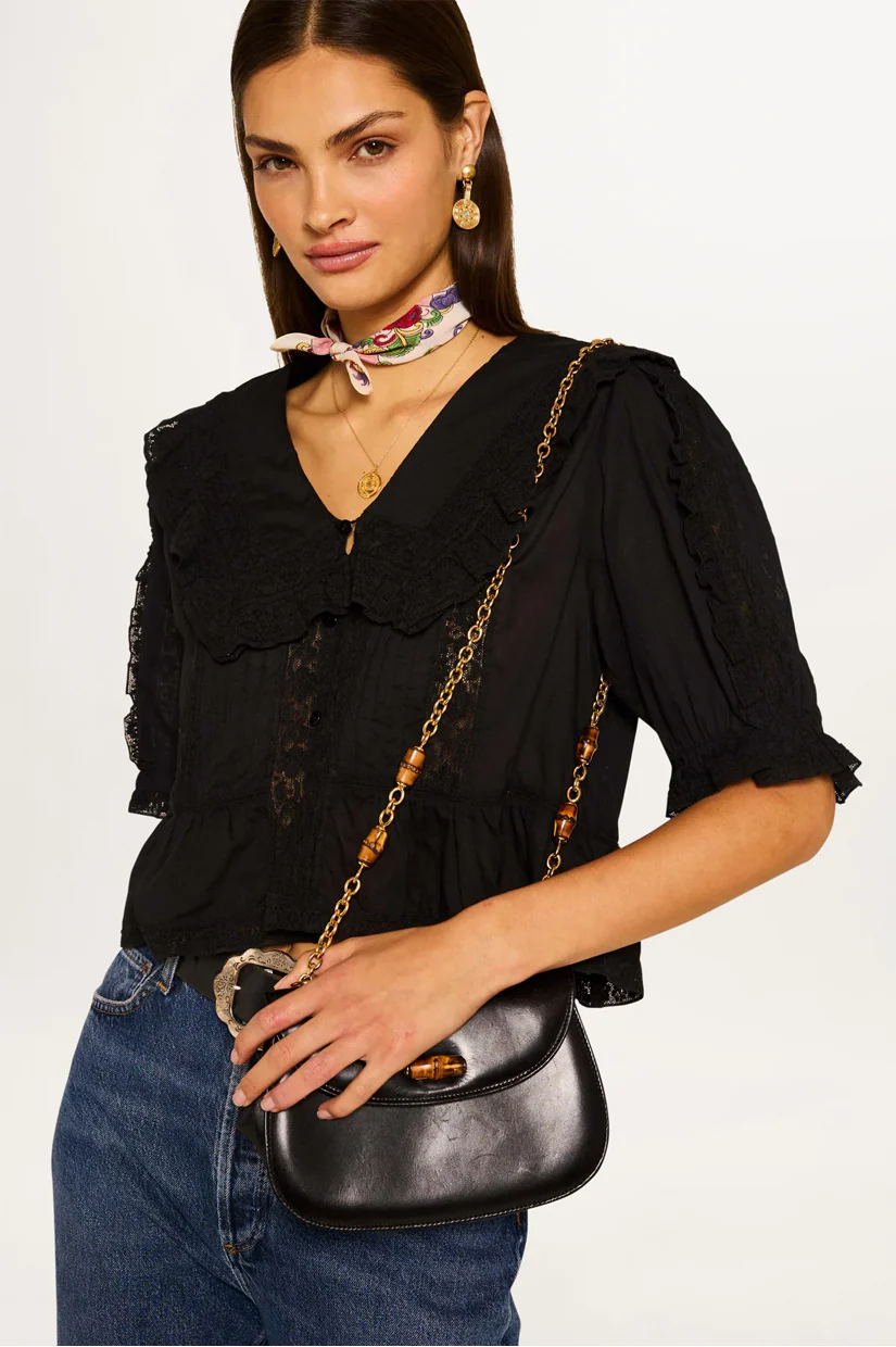 Rixo Ellery Blouse - Black - Image 3