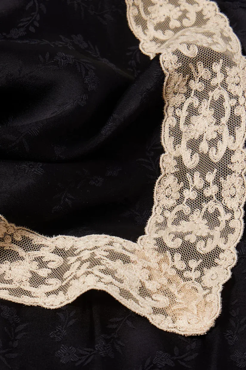 Rixo Keily Dress - Floral Trail Jacquard Black - Image 2