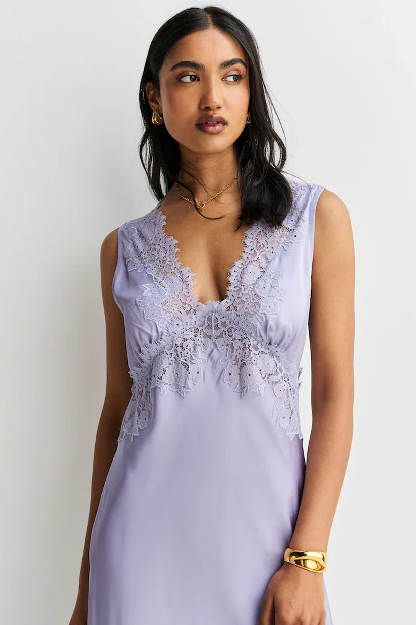 Rixo Lysandra Dress - Dusty Blue - Image 2