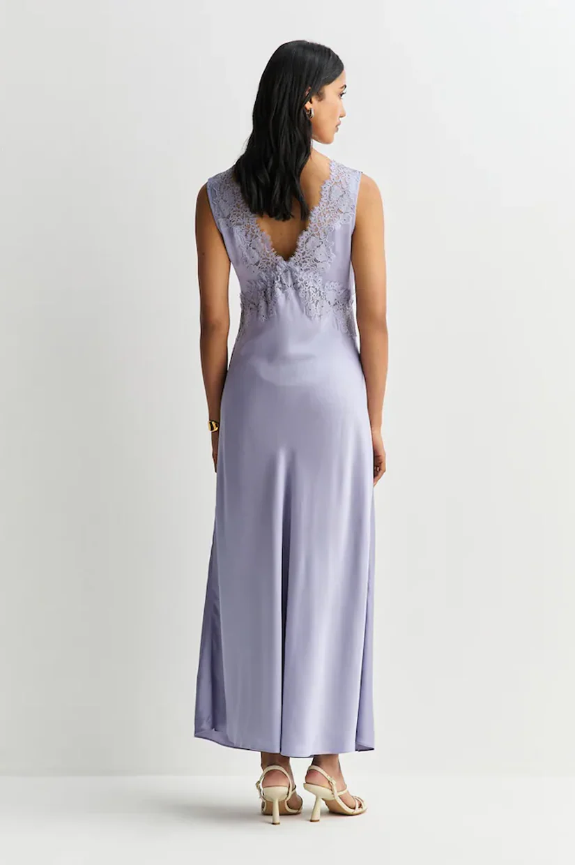 Rixo Lysandra Dress - Dusty Blue - Image 4