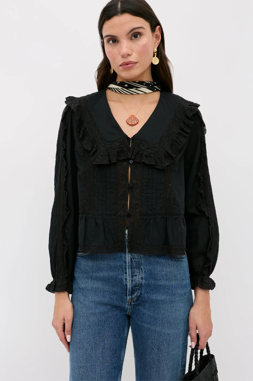 Rixo Maribelle Top - Black - Image 4