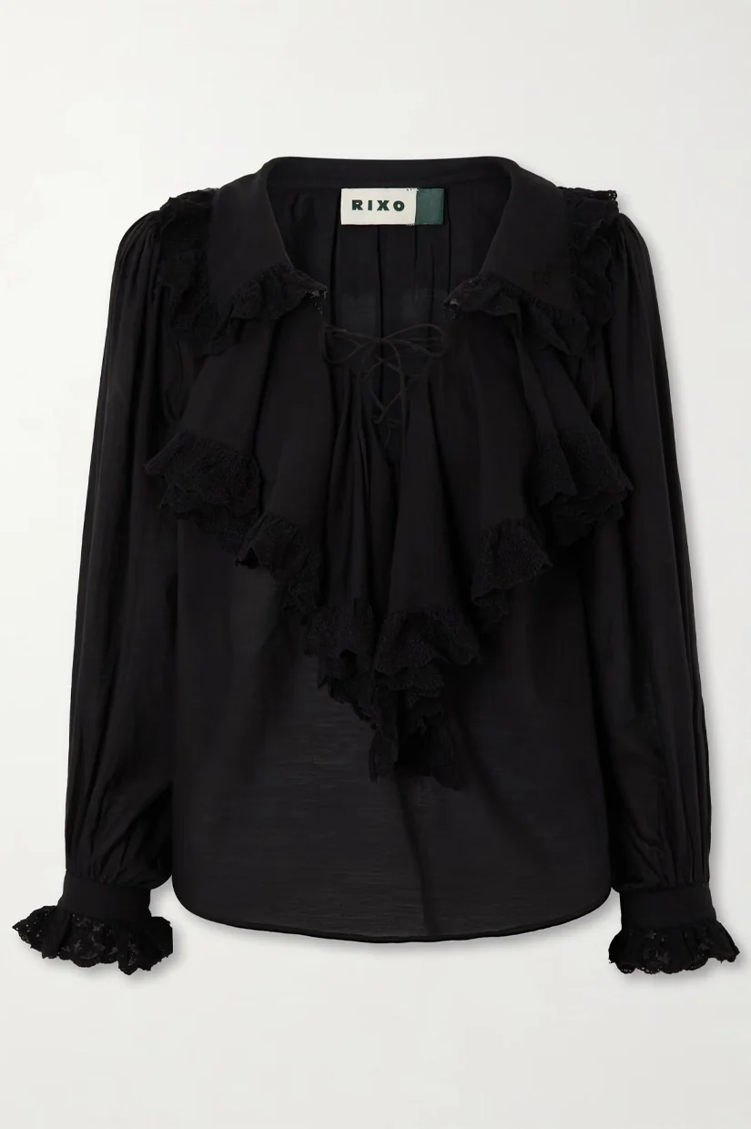 Rixo Milia Top - Black