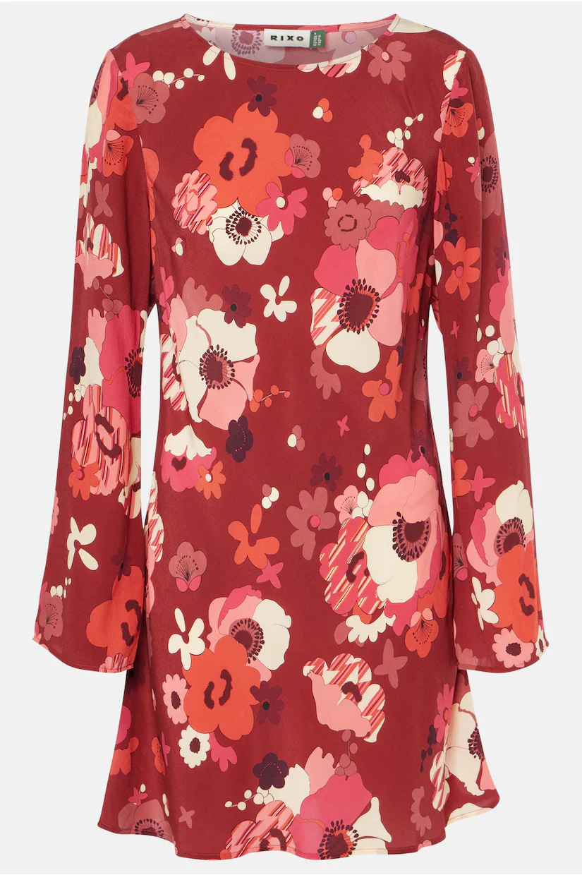 Rixo Ridley Dress - Kiki Floral Ruby