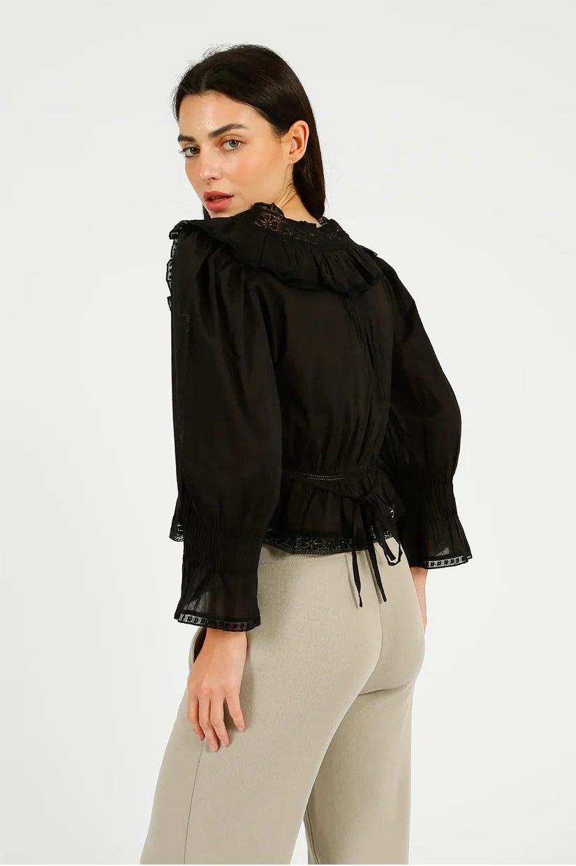 Rixo Solene Top - Black - Image 2