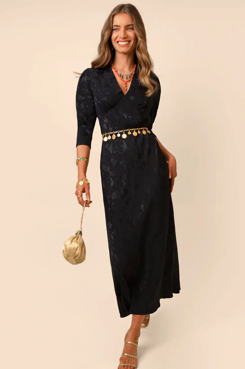 Rixo Zadie Dress- Black Poppy