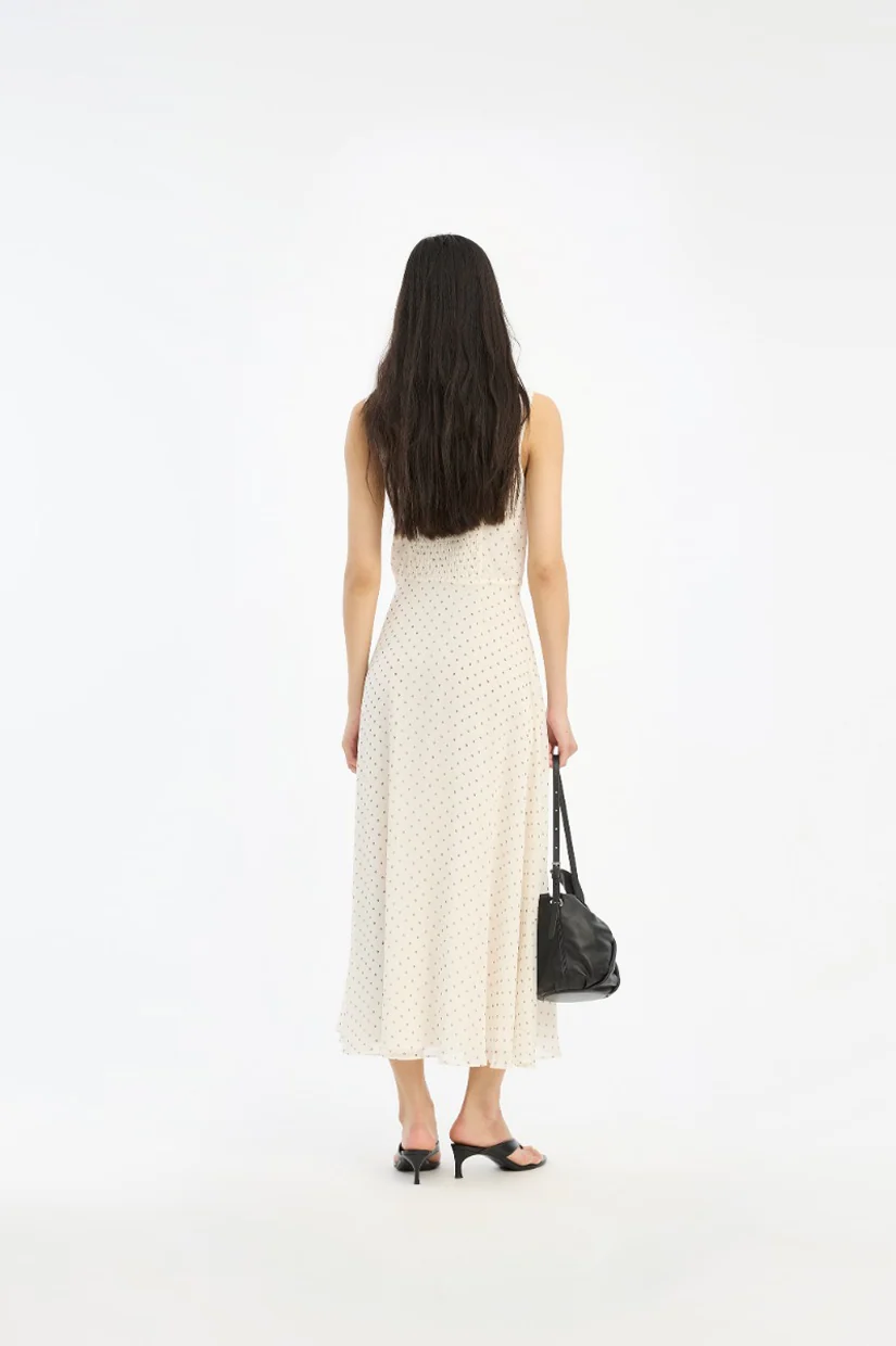 Rotate Chiffon Flared Midi Dress - Egret Comb - Image 2