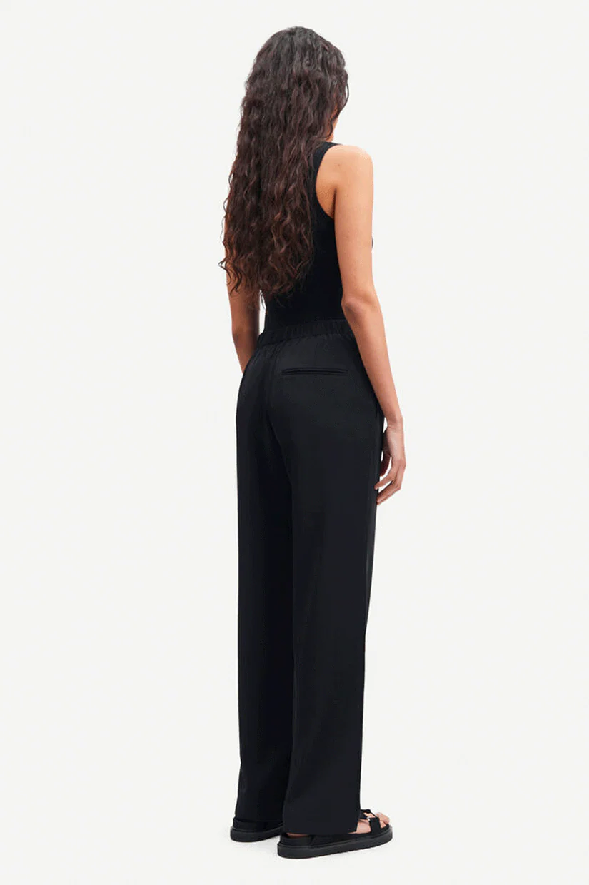 Samsoe Samsoe Hoys Straight Pant - Black - Image 3