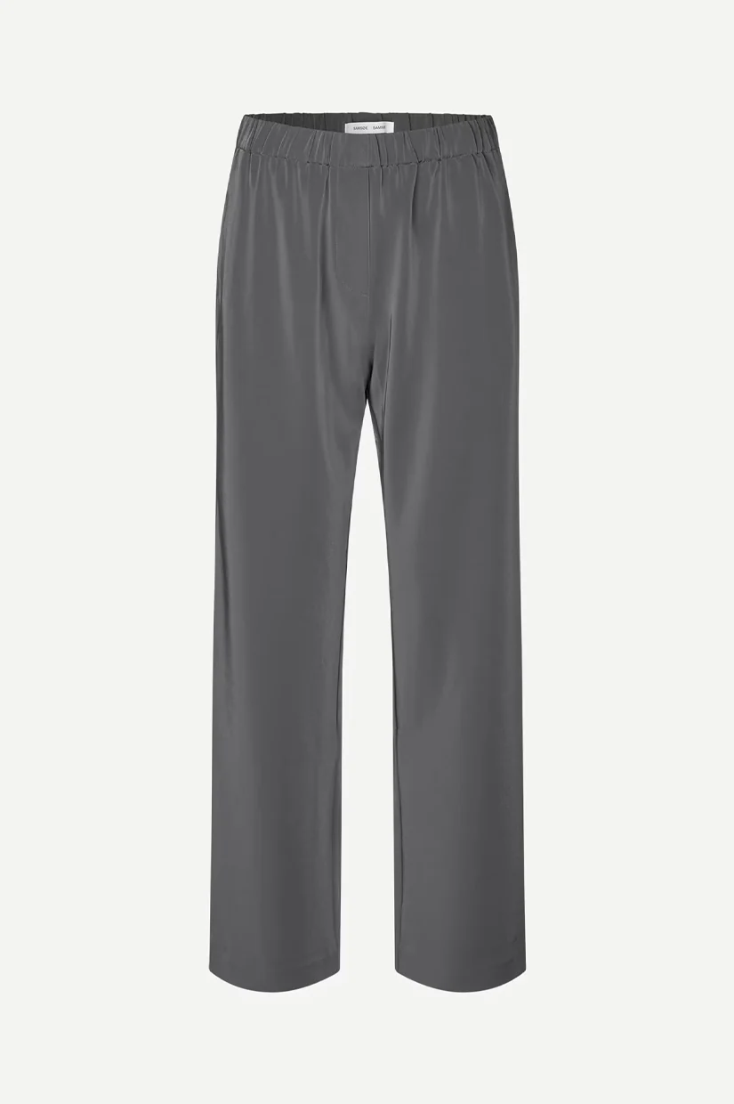 Samsoe Samsoe Hoys Straight Pant - Black Oyster - Image 2