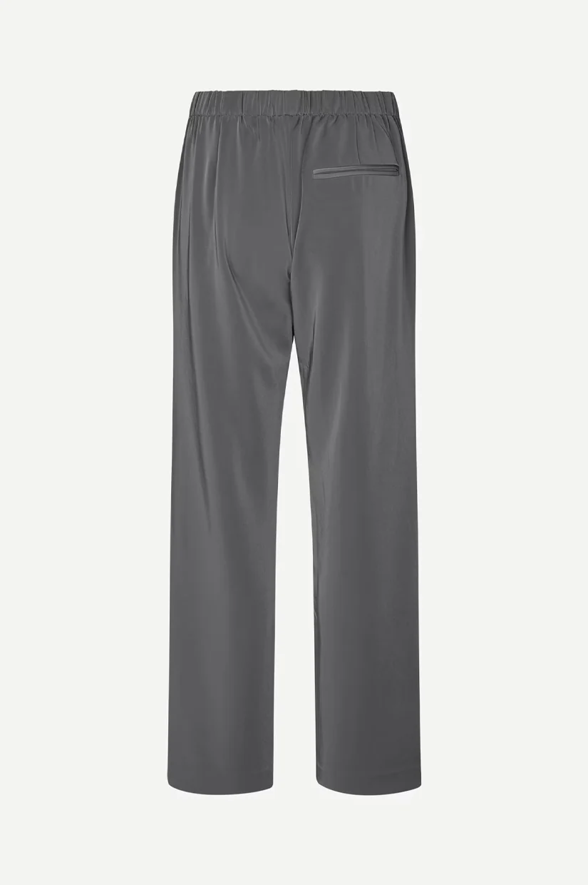 Samsoe Samsoe Hoys Straight Pant - Black Oyster - Image 3